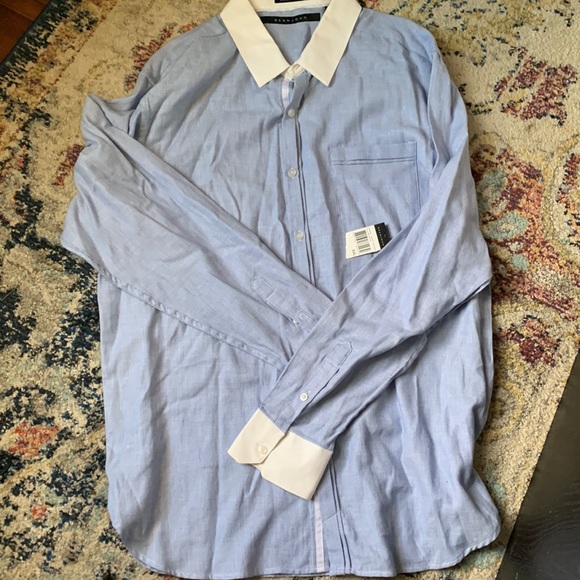 Sean John Other - SEAN JOHN BLUE BUTTON UP